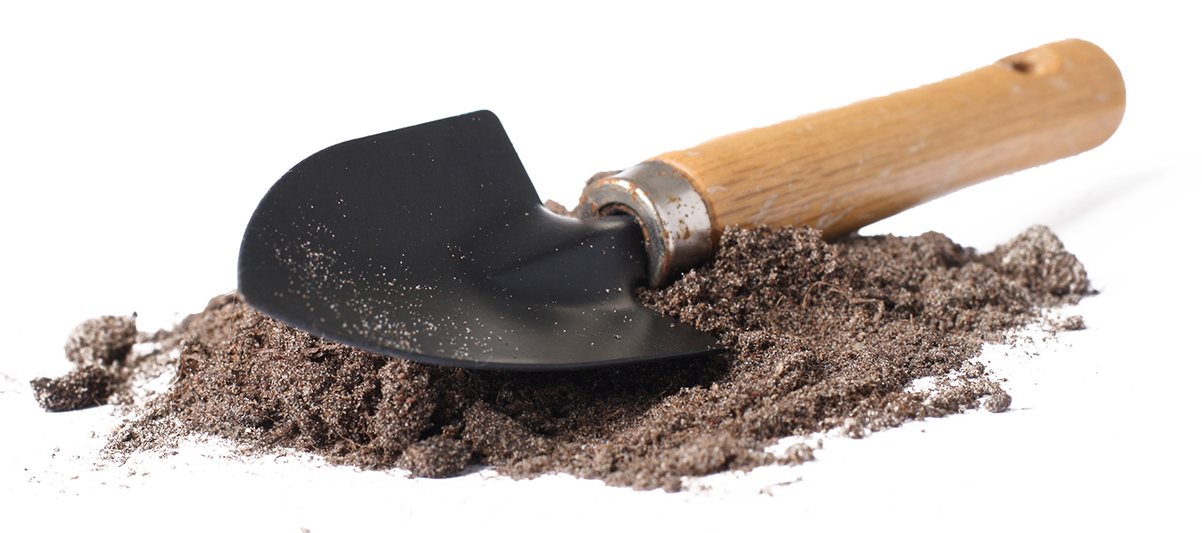 Little spade shovel isolated